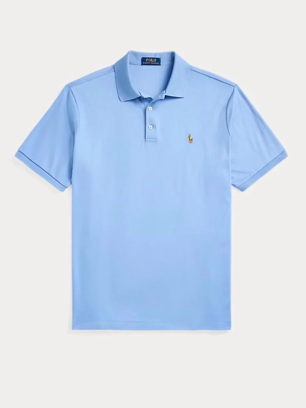 POLO RALPH LAUREN Classic Fit Soft Cotton Polo Shirt LARGE Sky Blue NWT